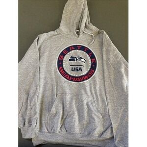 Seattle Seahawks USA NFL Team‎ Apparel Gray Pullover Hoodie Sweatshirt XXL NWT